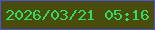 文字の大きさ：5、枠の色：4d52d7、背景の色：484d0e、文字の色：37d95f 無料ブログパーツのブログ時計