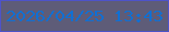 文字の大きさ：3、枠の色：4d53c9、背景の色：5e5c78、文字の色：116fd2 無料ブログパーツのブログ時計