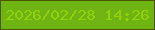 文字の大きさ：2、枠の色：4d5402、背景の色：6eb412、文字の色：92d107 無料ブログパーツのブログ時計