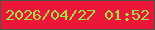 文字の大きさ：2、枠の色：4d5544、背景の色：eb1638、文字の色：9de345 無料ブログパーツのブログ時計