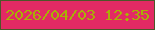 文字の大きさ：4、枠の色：4d5629、背景の色：e22a64、文字の色：a8b005 無料ブログパーツのブログ時計