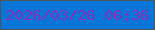 文字の大きさ：4、枠の色：4d5755、背景の色：0876d9、文字の色：8331bd 無料ブログパーツのブログ時計