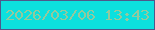 文字の大きさ：1、枠の色：4d588b、背景の色：0ce0de、文字の色：94c99d 無料ブログパーツのブログ時計
