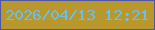 文字の大きさ：1、枠の色：4d58a0、背景の色：b8982d、文字の色：6fbdea 無料ブログパーツのブログ時計
