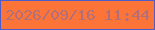 文字の大きさ：2、枠の色：4d5cc8、背景の色：fc7437、文字の色：b26f7a 無料ブログパーツのブログ時計