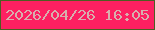 文字の大きさ：3、枠の色：4d5e22、背景の色：fd2061、文字の色：d8afad 無料ブログパーツのブログ時計