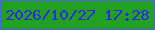 文字の大きさ：5、枠の色：4d60e6、背景の色：21a021、文字の色：3125f1 無料ブログパーツのブログ時計