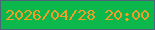 文字の大きさ：4、枠の色：4d6579、背景の色：0cb84b、文字の色：f19e28 無料ブログパーツのブログ時計
