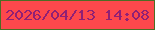 文字の大きさ：1、枠の色：4d6d24、背景の色：fd484c、文字の色：902075 無料ブログパーツのブログ時計