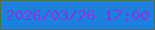 文字の大きさ：2、枠の色：4d6f55、背景の色：1d80dd、文字の色：8733e6 無料ブログパーツのブログ時計