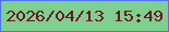文字の大きさ：4、枠の色：4d71fc、背景の色：7ed08d、文字の色：700f28 無料ブログパーツのブログ時計