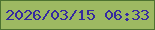 文字の大きさ：2、枠の色：4d7230、背景の色：9db962、文字の色：352aa0 無料ブログパーツのブログ時計