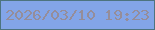 文字の大きさ：2、枠の色：4d747f、背景の色：83a5e8、文字の色：958d9a 無料ブログパーツのブログ時計