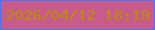文字の大きさ：1、枠の色：4d74f9、背景の色：c85b8b、文字の色：b98c05 無料ブログパーツのブログ時計