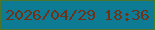 文字の大きさ：5、枠の色：4d752b、背景の色：0d7b93、文字の色：703116 無料ブログパーツのブログ時計