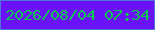 文字の大きさ：1、枠の色：4d75d5、背景の色：6911f8、文字の色：0bc652 無料ブログパーツのブログ時計