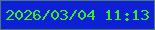 文字の大きさ：3、枠の色：4d767c、背景の色：0e20d5、文字の色：35ee27 無料ブログパーツのブログ時計