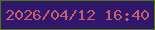 文字の大きさ：4、枠の色：4d7810、背景の色：31176c、文字の色：c65e70 無料ブログパーツのブログ時計
