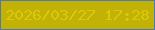 文字の大きさ：2、枠の色：4d78ba、背景の色：c1b205、文字の色：dbc70b 無料ブログパーツのブログ時計
