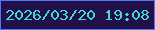 文字の大きさ：1、枠の色：4d78f9、背景の色：22104b、文字の色：42dbd4 無料ブログパーツのブログ時計