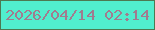 文字の大きさ：3、枠の色：4d7951、背景の色：51eece、文字の色：a17c8f 無料ブログパーツのブログ時計