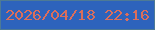 文字の大きさ：2、枠の色：4d7a95、背景の色：2d63bc、文字の色：db6e5b 無料ブログパーツのブログ時計