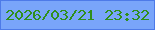文字の大きさ：5、枠の色：4d7ae8、背景の色：79a5fa、文字の色：308f1d 無料ブログパーツのブログ時計