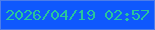 文字の大きさ：4、枠の色：4d7de9、背景の色：0f58fd、文字の色：29c49c 無料ブログパーツのブログ時計