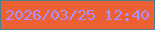 文字の大きさ：2、枠の色：4d808c、背景の色：ec6133、文字の色：ab8fff 無料ブログパーツのブログ時計