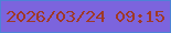 文字の大きさ：4、枠の色：4d82d6、背景の色：7c64dd、文字の色：9f3926 無料ブログパーツのブログ時計