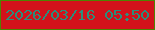 文字の大きさ：4、枠の色：4d8401、背景の色：d2121b、文字の色：2a8e7c 無料ブログパーツのブログ時計