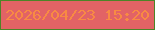 文字の大きさ：5、枠の色：4d8427、背景の色：e26365、文字の色：f88a43 無料ブログパーツのブログ時計