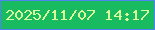 文字の大きさ：4、枠の色：4d84f2、背景の色：19bb60、文字の色：d9fc9b 無料ブログパーツのブログ時計