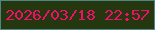 文字の大きさ：4、枠の色：4d8682、背景の色：25370e、文字の色：f0106a 無料ブログパーツのブログ時計