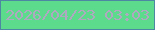 文字の大きさ：1、枠の色：4d88a3、背景の色：5ddb8d、文字の色：afa8c1 無料ブログパーツのブログ時計