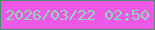 文字の大きさ：3、枠の色：4d8d6d、背景の色：ee58e7、文字の色：8adcb2 無料ブログパーツのブログ時計