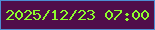 文字の大きさ：2、枠の色：4d8dd2、背景の色：500d49、文字の色：8dfc2d 無料ブログパーツのブログ時計