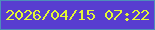 文字の大きさ：4、枠の色：4d8eba、背景の色：583dd0、文字の色：e3f835 無料ブログパーツのブログ時計