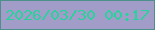 文字の大きさ：1、枠の色：4d8f8b、背景の色：a29cc8、文字の色：27d29c 無料ブログパーツのブログ時計