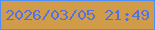 文字の大きさ：2、枠の色：4d90fb、背景の色：d09c49、文字の色：5371e3 無料ブログパーツのブログ時計