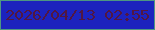 文字の大きさ：3、枠の色：4d9782、背景の色：1c23be、文字の色：511742 無料ブログパーツのブログ時計