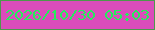 文字の大きさ：4、枠の色：4d984c、背景の色：db4cbb、文字の色：25ee5c 無料ブログパーツのブログ時計