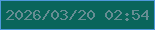 文字の大きさ：3、枠の色：4d98db、背景の色：09655b、文字の色：658d93 無料ブログパーツのブログ時計