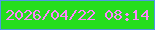 文字の大きさ：1、枠の色：4d99e4、背景の色：25de1e、文字の色：fd85ff 無料ブログパーツのブログ時計