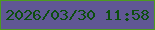 文字の大きさ：5、枠の色：4d9b1f、背景の色：605794、文字の色：0c4e0e 無料ブログパーツのブログ時計