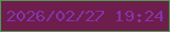 文字の大きさ：4、枠の色：4d9b50、背景の色：6e1d4c、文字の色：8235a9 無料ブログパーツのブログ時計