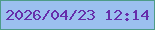 文字の大きさ：5、枠の色：4d9c88、背景の色：9bc0ef、文字の色：662eab 無料ブログパーツのブログ時計