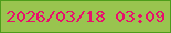 文字の大きさ：5、枠の色：4d9d1a、背景の色：99c44f、文字の色：e8106c 無料ブログパーツのブログ時計