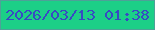 文字の大きさ：5、枠の色：4da198、背景の色：1ccf87、文字の色：3849c3 無料ブログパーツのブログ時計