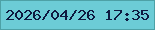 文字の大きさ：4、枠の色：4da1a6、背景の色：6cccd6、文字の色：0e1940 無料ブログパーツのブログ時計